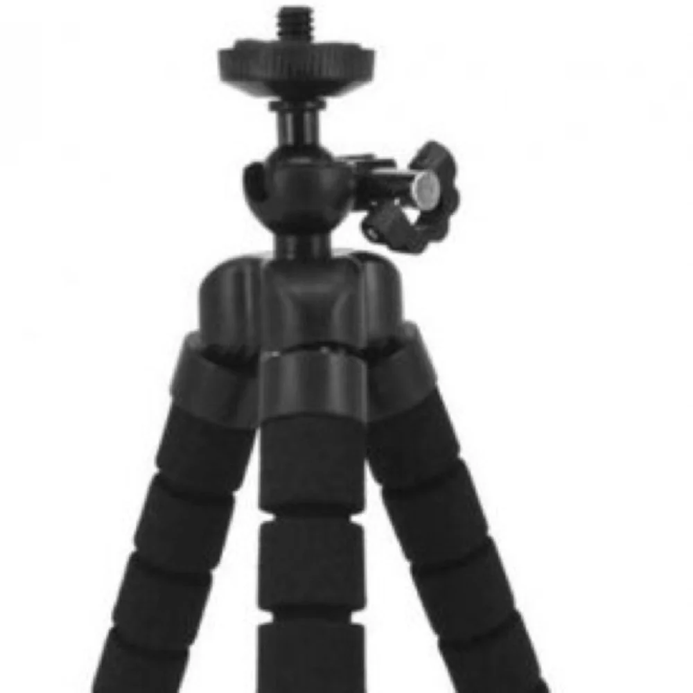 Portable Mini Tripod With Bluetooth Shutter Remote for Smartphones Black